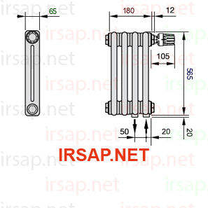 Радиатор IRSAP Tesi 20565/4 T25 CL 01